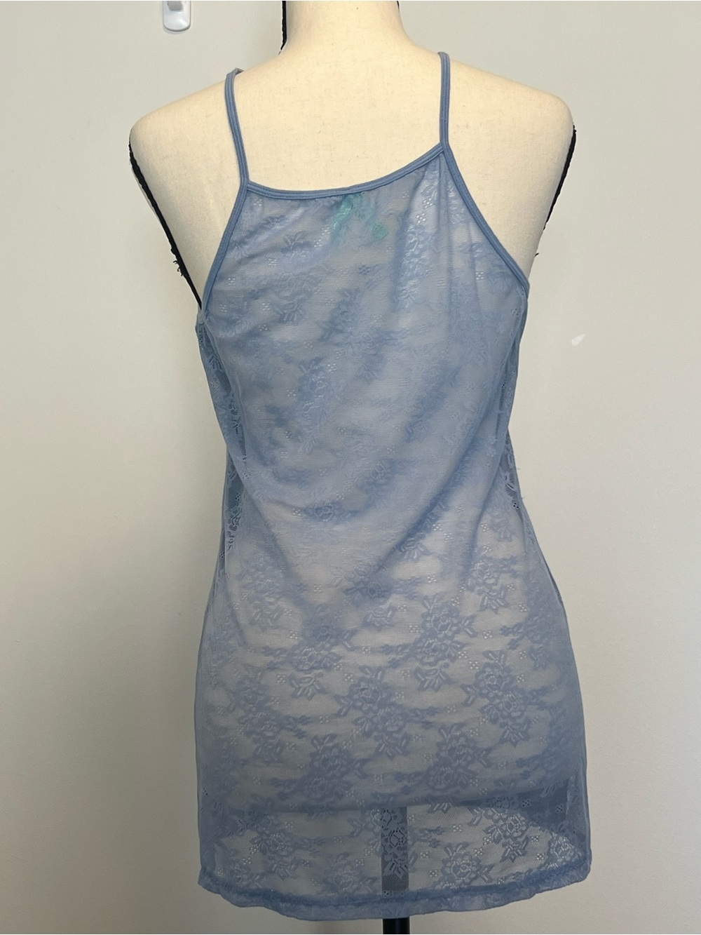 Honeydew Intimates Sky Blue Spaghetti Strap Cami with lace back
